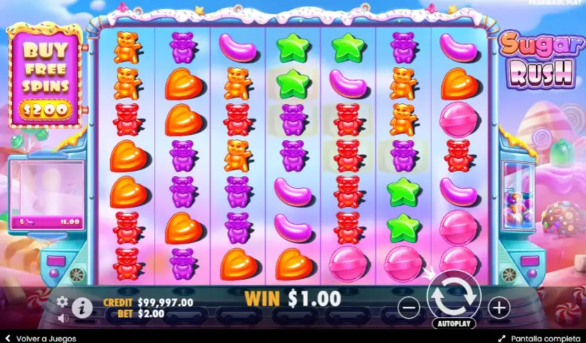 Sugar Rush slot carretes