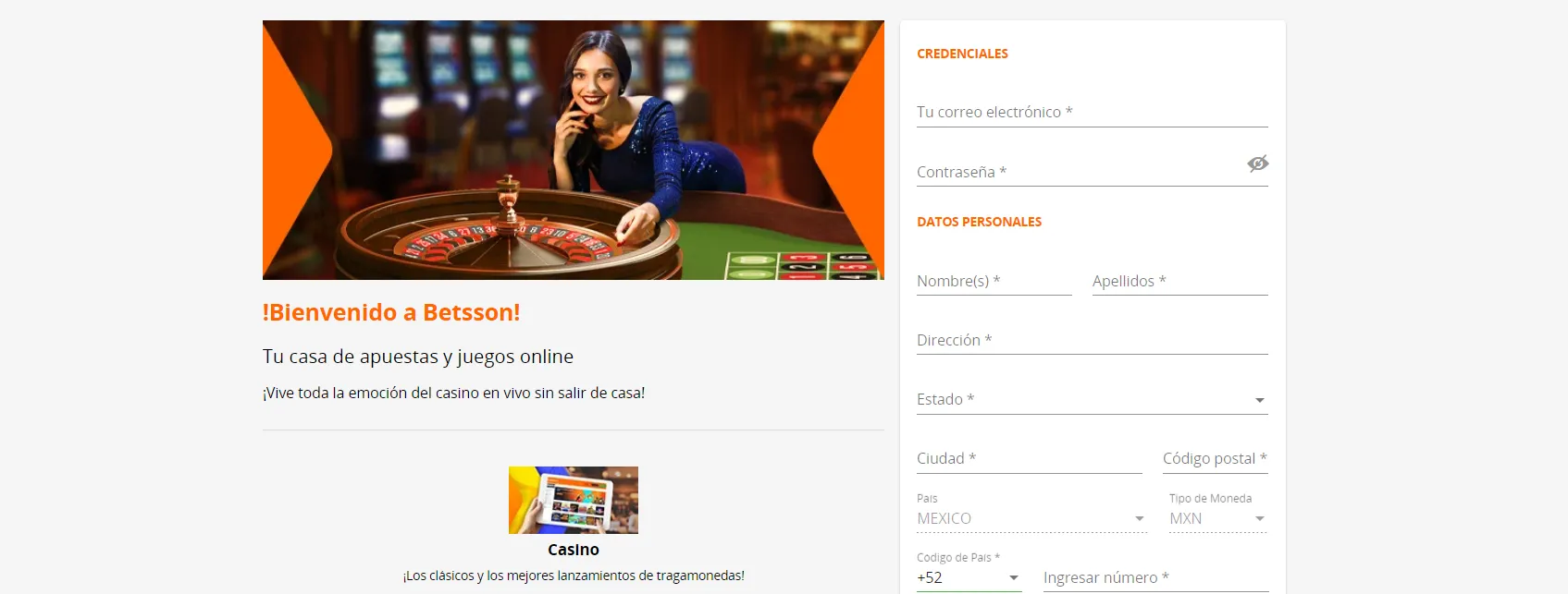 registro Betsson