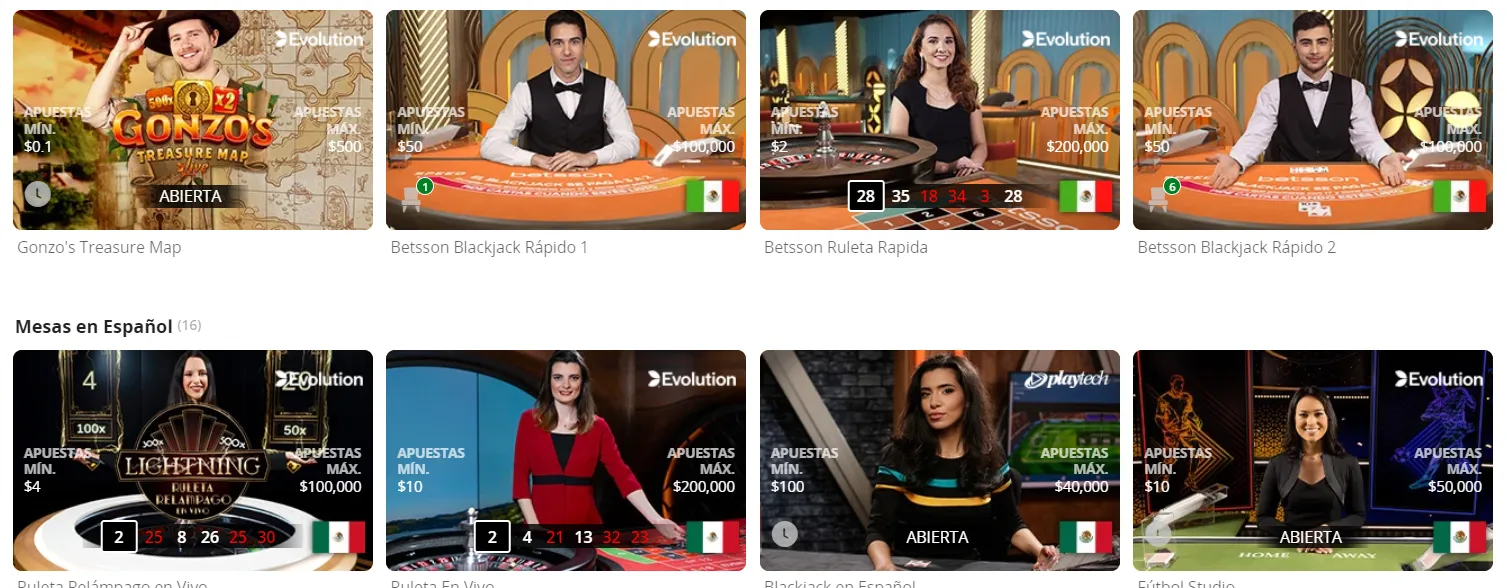 casino en vivo